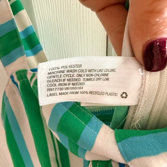 a new day Green and White Striped Jumpsuit - Picture 8 of 8